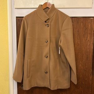 New Old Navy Front Button Coat, Tan, Women’s Large